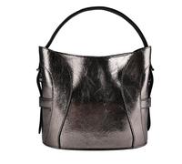 Aigner Deborah Handbag Genuine Leather 20 cm silver colored