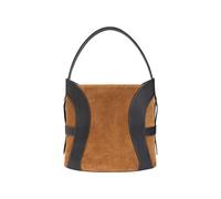 Aigner Deborah Suede Bucket Bag Oat Beige L