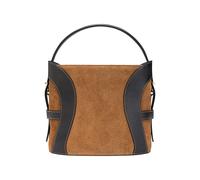 Aigner Deborah Suede Bucket Bag Oat Beige S