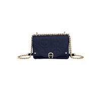 Aigner Diadora Logo Flap Bag dark blue XS