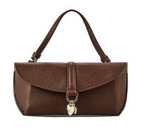 Aigner Fashion Glasses case Genuine Leather 4 cm brown