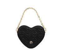 Aigner Heart zipper bag black matte