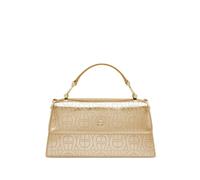 AIGNER small Delia Lucida perforated calf leather shoulder bag - Gold OS