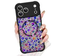 AIGOMARA Floral for iPhone 18 Pro Case Compatible with MagSafe | Colorful Leopard Pattern Deisgn for Women Case Soft TPU and PC Back Protective Slim Phone Cover