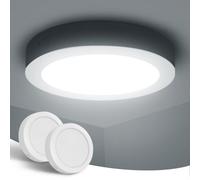 Aigostar 12W Led Ceiling Lights, 1350Lm Round Led 6500K Cool White Pack Of 2