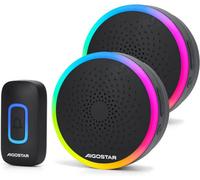Aigostar 2 Receivers Wireless Doorbell With Rgb Light Indicator