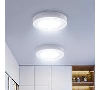 Aigostar [2Pack] LED Ceiling Lights, 6W 660LM Round LED Ceiling Light 6500K, 51W Equivalent Lighting Ceiling, Small, Dome, Modern, Flush Ceiling Light for Bedroom, Kitchen, Porch, Hallway, Utility