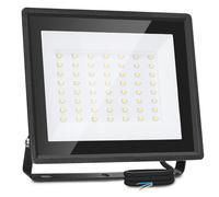 Aigostar 50W Flood Lights Outdoor, 4300lm Outdoor Security Lights, Waterproof IP65 LED Floodlight, 6500K Cool White Outdoor Lights for Warehouse, Playground, Backyard, etc. Black