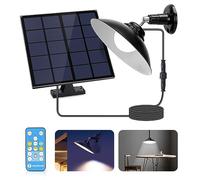 Aigostar 50W Solar Light With Remote Control - Dimmable Pendant With IP65 Waterproof Security Motion Sensor for Indoor Outdoor Home, Yard, Barn, Gazebo, Patio