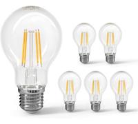 Aigostar 6W E27 Led Filament Bulb, Clear 700 Lumen Golfball Bulb Edison Screw Bulb 2700K