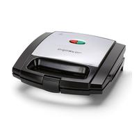 Aigostar 800W Sandwich Toastie Maker 2 Slice With Easy Clean Non-Stick Hot Plates, Cool Touch Handle, Locking Latch