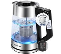 Aigostar Anti-Limescale Electric Kettle with Ceramic Coating - 2200W Fast Boil, 1.7L BPA-Free, Temperature Control & Keep Warm, LED Indicator, Includes Tea Infuser, Stainless Steel - Ceramia