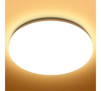 Aigostar Bathroom Ceiling Light IP54 Waterproof, 18W Modern Round Flush LED Ceiling Light for Kitchen 2000lm, 3000K Warm White, 131W Equivalent Ø22cm