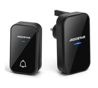 Aigostar Wireless Doorbell, Self-Powered Door Bells Wireless Cordless, No Battery Required Plug in Doorbell, Waterproof Door Chimes & Bells for Front Door with 500ft Range, 36 Chimes, 3-Level Volume