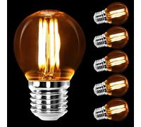 Aigostar E27 Screw Vintage Light Bulbs, 4W E27 Led Filament 400Lm 2200K, Pack Of 5
