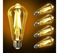 Aigostar E27 Vintage Light Bulbs, 8W Led Filament Bulb, 2200K