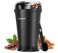 Aigostar Electric Coffee Grinder, Stainless Steel Blade, 200W, 60g Capacity, Cord Storage, Portable & Compact for Coffee Beans, Spice, Nuts, Seeds,