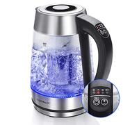 Aigostar Electric Glass Kettle with Variable Temperature, Keep-Warm, Detachable Tea Filter Infuser, Auto Shut-Off & Boil-Dry Protection, 2200W, 1.7L, BPA-Free - CRIS 30OSX.