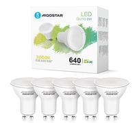 Aigostar GU10 LED Bulb Warm White 3000K, 8W Equivalent 88W, 640 Lumens, GU10 Base Spotlight, Wide Beam 100-120º, CRI ≥ 80, Pack of 5 Units with Box
