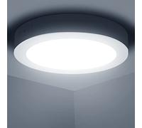 Aigostar LED Ceiling Light, 18W Daylight White Ceiling Lights, 6500K Kitchen Lights Ceiling, 2100LM Cool White LED Ceiling Lights for Bedroom, Living Room, Hallway, Outside Porch and More
