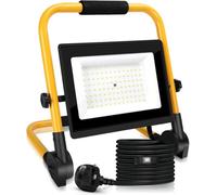 Aigostar Led Work Light, 100W Job Site Light 9000Lm With 13Ft Wire & Switch