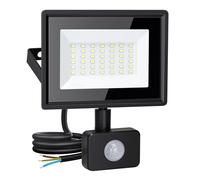 Aigostar Outdoor Sensor Light, 30W LED Security Lights Outdoor Motion Sensor, PIR Floodlight 2510 Lumen, IP65 Waterproof Outside Flood Light, Ultra Thin Floodlights Spotlight for Garden Garages Black