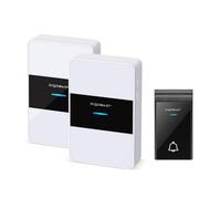 Aigostar Panda Series Wireless Doorbell, Ip44 Waterproof Cordless Doorbell Kit With 2 Receiver