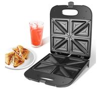 Aigostar Sandwich Toaster, 4 Slice With Non-Stick Hot Plates