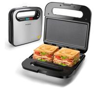 Aigostar Sandwich Toaster Panini Press with Non-Stick Grill Flat Plates | Deep Fill Toastie Maker, Cool Touch Handle, Indicator Light & Lock for Toasted Bread and Panini, Easy to Clean, RoyMax