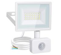 Aigostar Security Lights Outdoor Motion Sensor, 20W PIR Floodlight, 1800 Lumens Security Light 6500K, IP65 Waterproof Motion Sensor Lights Outdoor Main Powered for Backyard, Garden