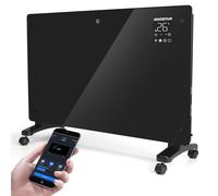 Aigostar Smart WiFi Glass Panel Heater, Alexa Heating Control - 1500W Ultra-Thin Space Heater, Wall Mount or Floor Use, Quiet Touch Control with Timer & Eco Mode for Bedroom/Office - Holly Smart