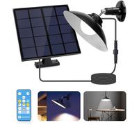 Aigostar Solar Shed Light With Remote Control, 50W Solar Wall Light, Dimmable