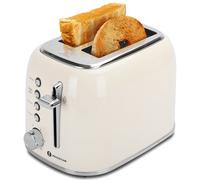 Aigostar Toaster 2 Slice, Retro Wide Slot Stainless Steel Toaster 800W For Toasting Bagels Breads
