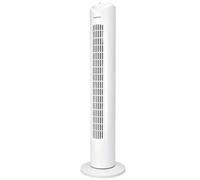 Aigostar White Tower Fan, 30” (76cm) Oscillating Standing Fan with 2-Hour Timer, 3 Speed Settings, 70° Wide-Angle Oscillation, Ultra-Quiet 46dB Portable Bladeless Fan for Kids Bedroom & Office, Duke
