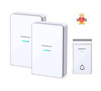 Aigostar Wireless Doorbell 36 Melodies+3 Volume Levels, 150M/500Ft, 2 Battery Op
