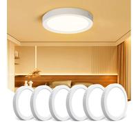 Aigostar's 18W Led Ceiling Light (6-Pack), 1980Lm, 3000K Warm White