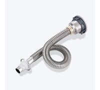 AIGUO Flexible Waste Pipe,Kitchen Stainless Steel Sink Drain Filter Single Tank Sink Drain Pipe, Deodorant Bathroom Sewer Accessories (Size : 100cm)