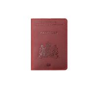 AIGUONIU Genuine Leather Passport Cover for Netherlands Dutch Credit Card Holder Holland Passport Case Travel Wallet, Red, Vintage