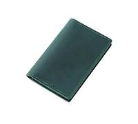 AIGUONIU Handmade 100% Leather Bifold Wallet with Card Holder, Minimalist Design, Thin & Slim, Great for Gift, Green, Vintage