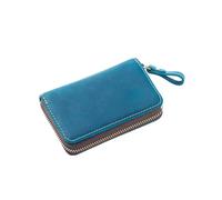 AIGUONIU Leather Key Case Key Pouch for Car Keys, Key Case Wallet Key Chain Bag with Metal Hook and Keyring, Blue, 3.14x4.7x1.13inch