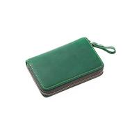 AIGUONIU Leather Key Case Key Pouch for Car Keys, Key Case Wallet Key Chain Bag with Metal Hook and Keyring, Green, 3.14x4.7x1.13inch