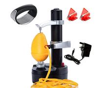 AIHANCH Automatic Potato Peeler Electric Peeler for Potatoes and Fruit [1 Adapter 2 Extra Blades] - Electric Apple Peeler Fruit Peeler Stainless Steel Kitchen Peeling Tool with Garlic Press Rocker