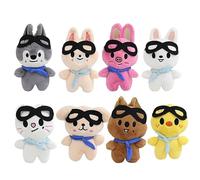 AiHdcy 8 PCS Skz Keychains Stray skz Plush Keychains SKZ Set Key Pendant, Multicolour, One Size