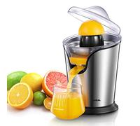 Aiheal Electric Citrus Juicer, Orange Juicer Squeezer with Two Interchangeable Cones Suitable for All Size of Citrus Fruits, Anti-drip Spout and Ultra Quiet Motor, BPA Free, Brushed Stainless Steel