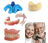 AiHealth DIY DentureKit Oral Care Kit at Home(2 Complete Sets of Teeth), DIY Custom Kits Fully/Partial, Upper/Lower, Customizable 2 Sets DIY Kits 2026 Latest