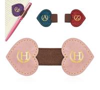 AiHeart Bygone Mark Bookmark with Pen Holder,Personalized Magnetic Leather Bookmark,Vintage Magnetic Book Mark,PU Bookmarks,Clip Book Accessories,Gifts for Women Men-H