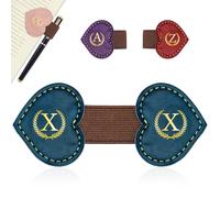 AiHeart Bygone Mark Bookmark with Pen Holder,Personalized Magnetic Leather Bookmark,Vintage Magnetic Book Mark,PU Bookmarks,Clip Book Accessories,Gifts for Women Men-X