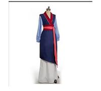 AIHERQG Hua Mulan Dress Blue/red Dress Princess Dress girl/women adult Cosplay Costume Custom Made Halloween stage costume(Deep Purple,S)