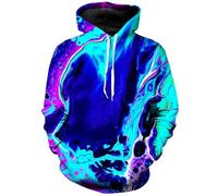 AIHERQG Men's Hoodie 3D Printed Color Paint Sportswear Street Long Sleeve Pullover Super Big Hoodies(LMWLSK20241712L,XXL)
