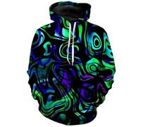 AIHERQG Men's Hoodie 3D Printed Color Paint Sportswear Street Long Sleeve Pullover Super Big Hoodies(LMWLSK20241712G,M)